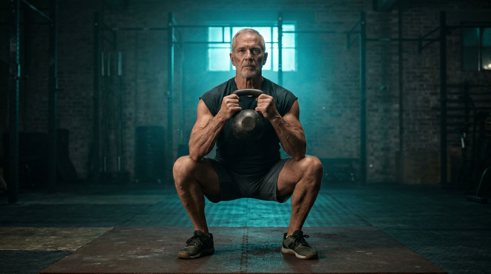 Athlete foam rolling thoracic spine on gym floor