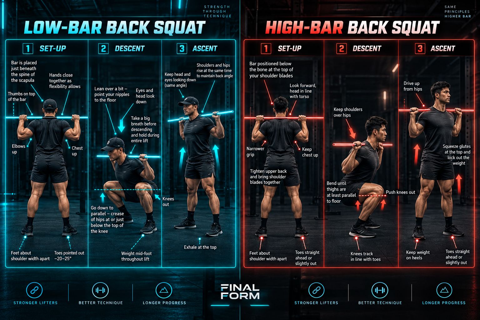 Low-Bar vs High-Bar Back Squat