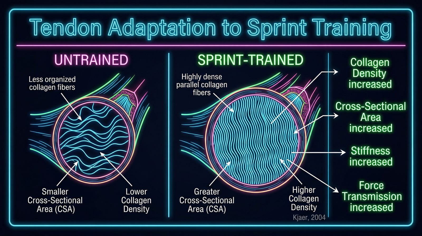 Tendon Adaptation to Sprint Training — Kjaer 2004